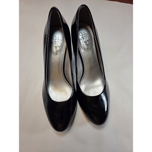 LifeStride Parigi Pumps Lot 2 Womens 9.5M Black Nude Patent Heels Career Bundle - Picture 11 of 13